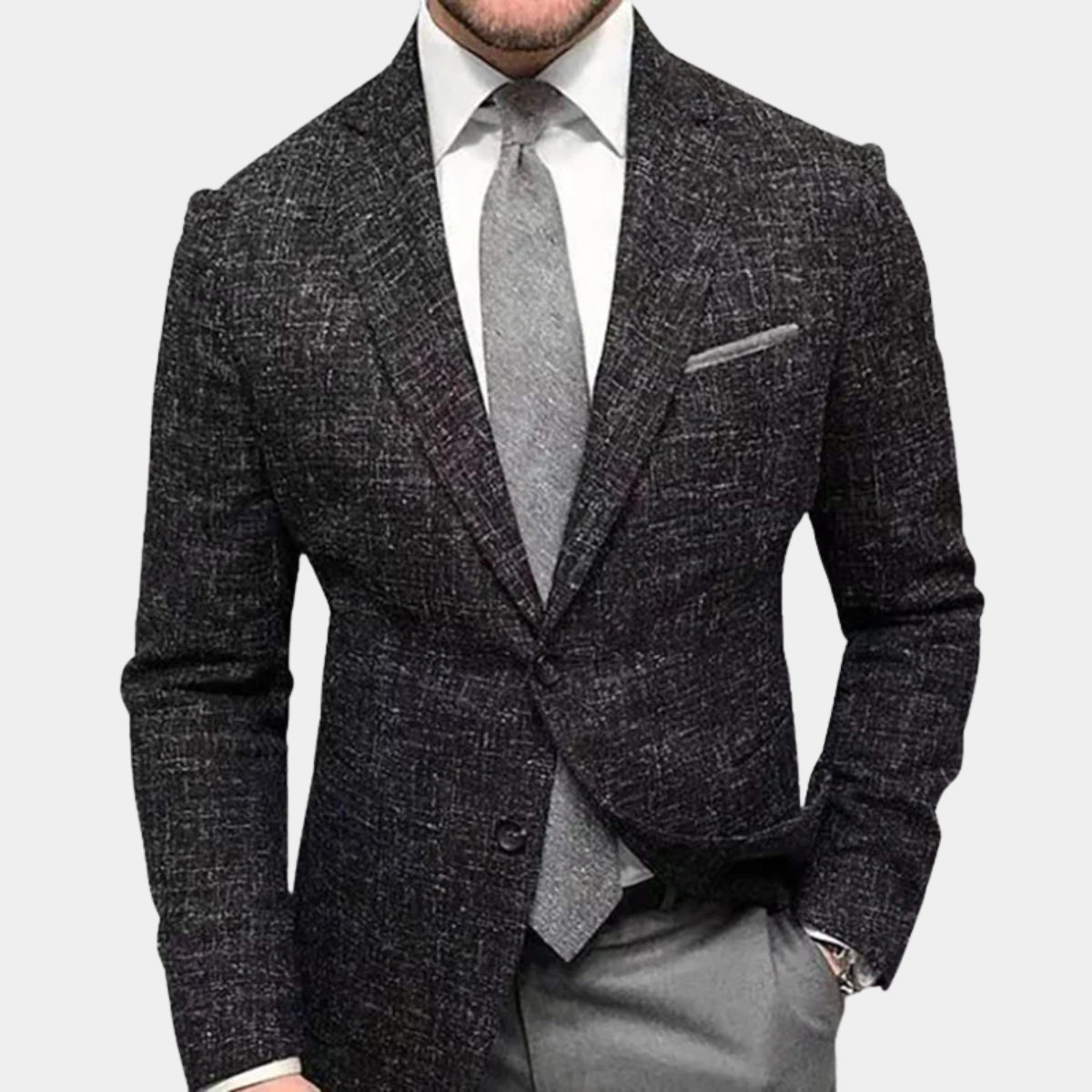 The Willoughby Men’s Classic Tailored Fit Suit Plaid Blazer