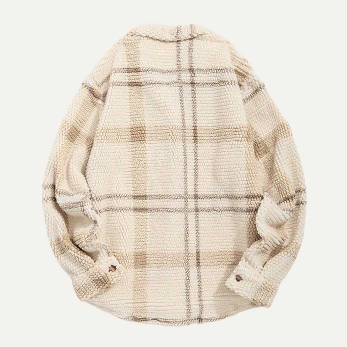 The Piacenza Men’s Vintage Plaid Fleece Shirt Jacket with Pockets