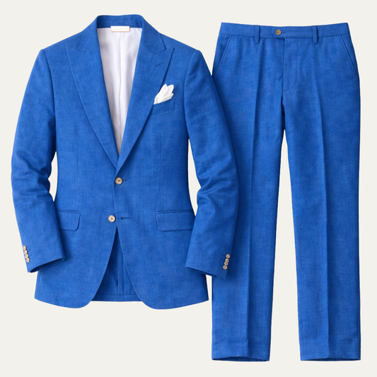 The St. Moritz Men’s Business Linen Suit Set – Blazer & Pants