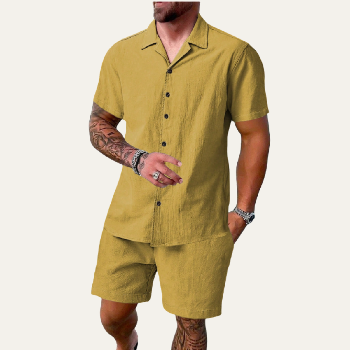 The Stonefield Ridge Men’s Summer Co Ord Set – Shirt & Shorts