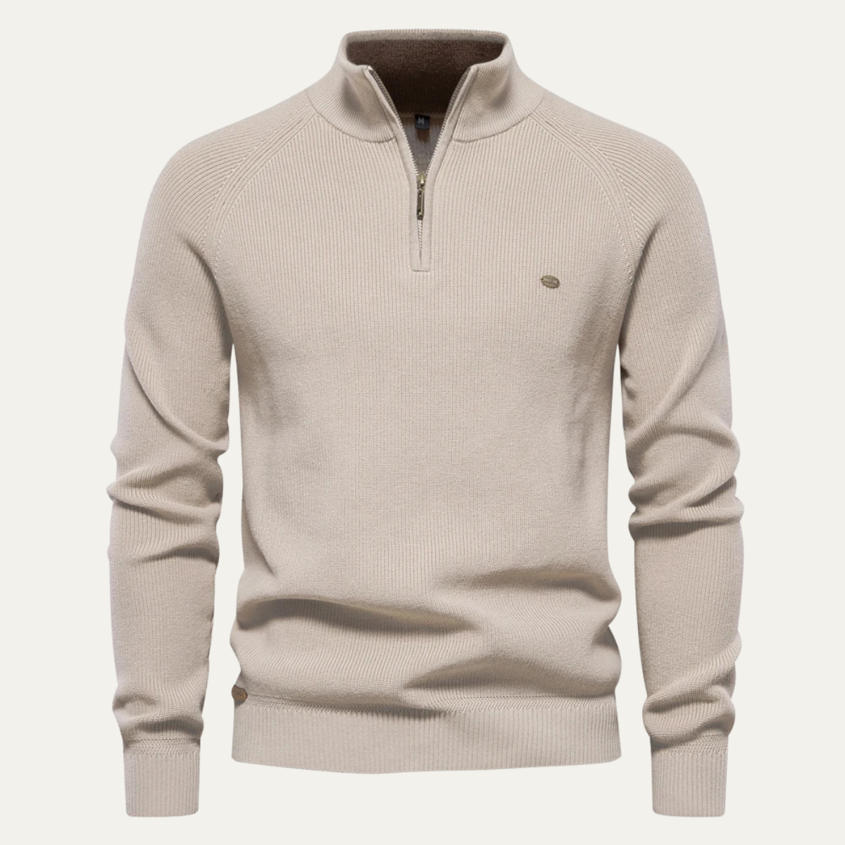 The Bergamo Alta Men’s Casual Knit Mock Neck Sweater with Button Collar