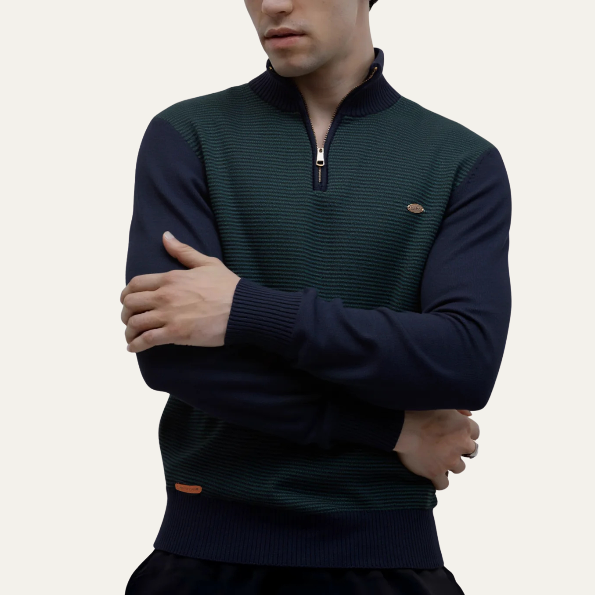 The Oban Men’s Half Zip Knit Winter Sweater