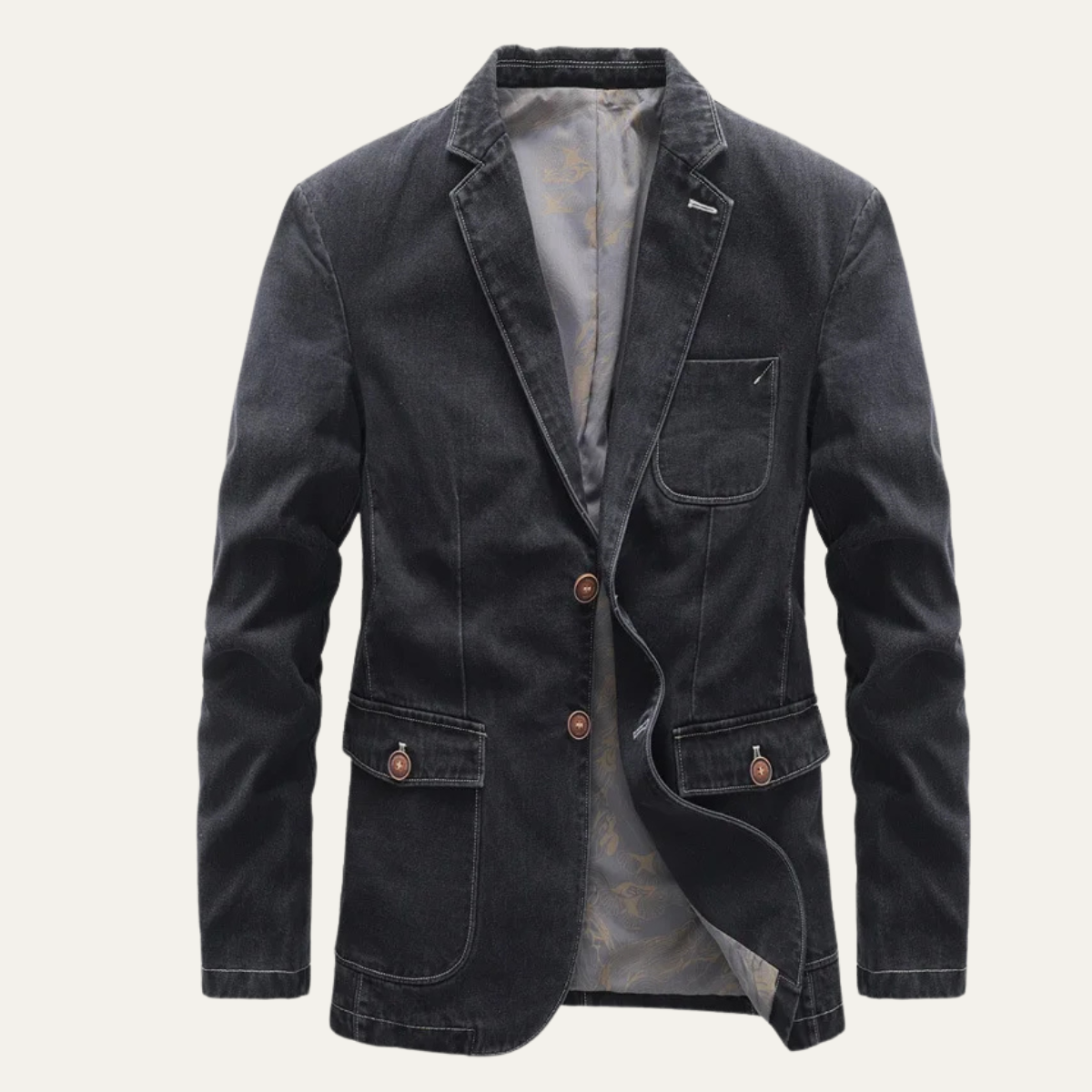 The Windwood Men’s Classic Retro Denim Blazer Jacket