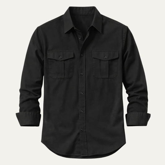 The Hillcrest Ridge Men’s Linen Double Pocket Casual Shirt