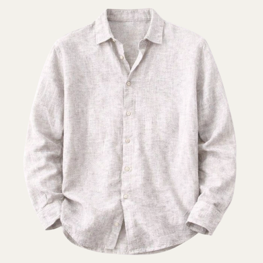 The Kensington Men’s Lightweight Loose Fit Linen Button Up Shirt