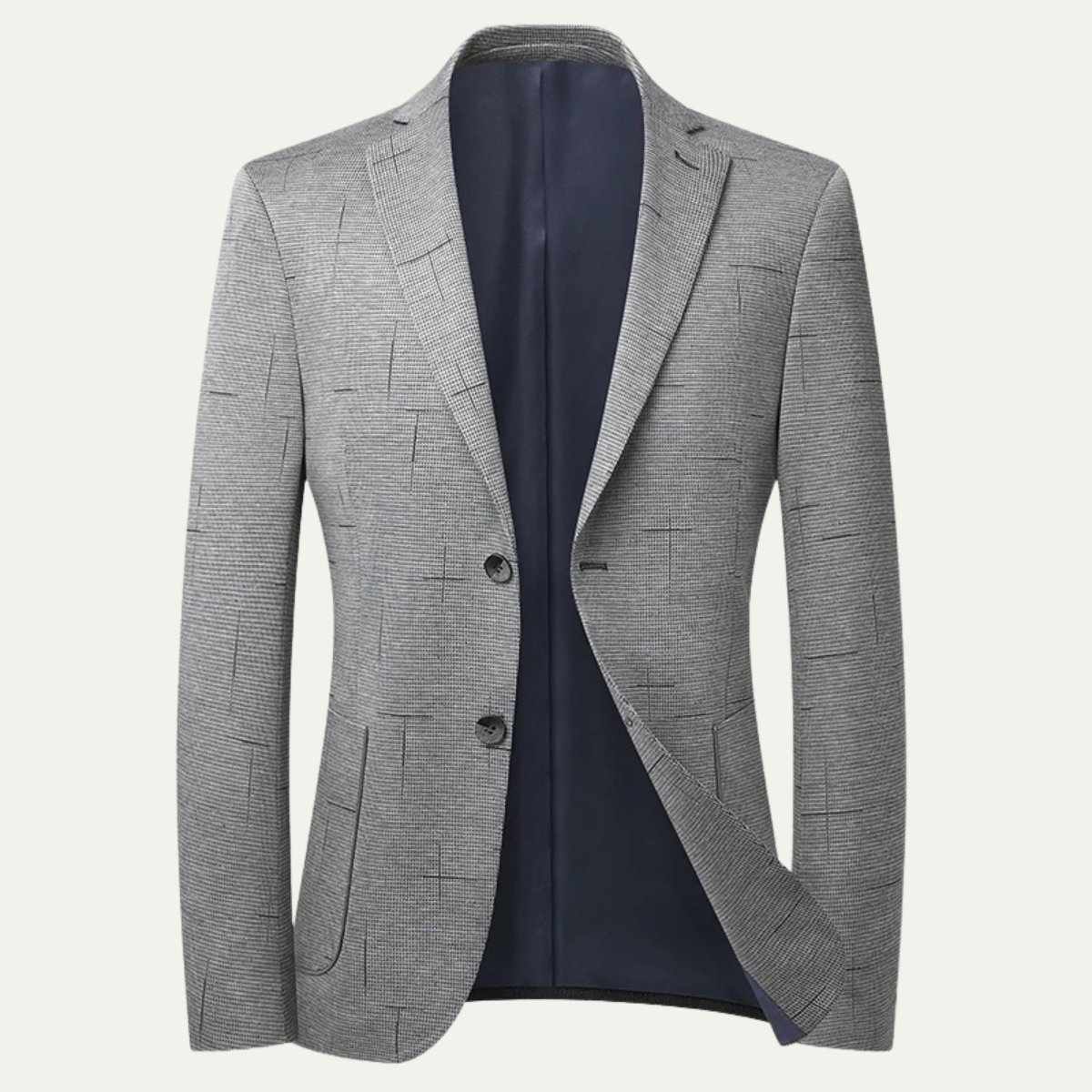 The Faircrest Men’s Casual Slim Fit Single Button Grey Blazer