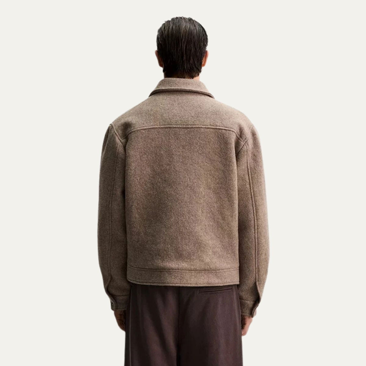 The Ravenna Men’s Casual Wool Winter Jacket – Taupe