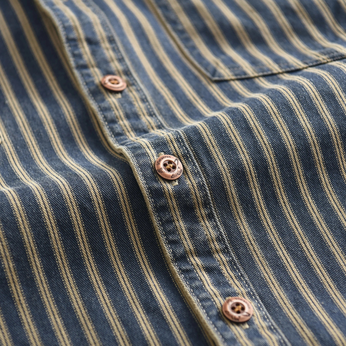 The Brookland Men’s Classic Striped Casual Button Down Shirt