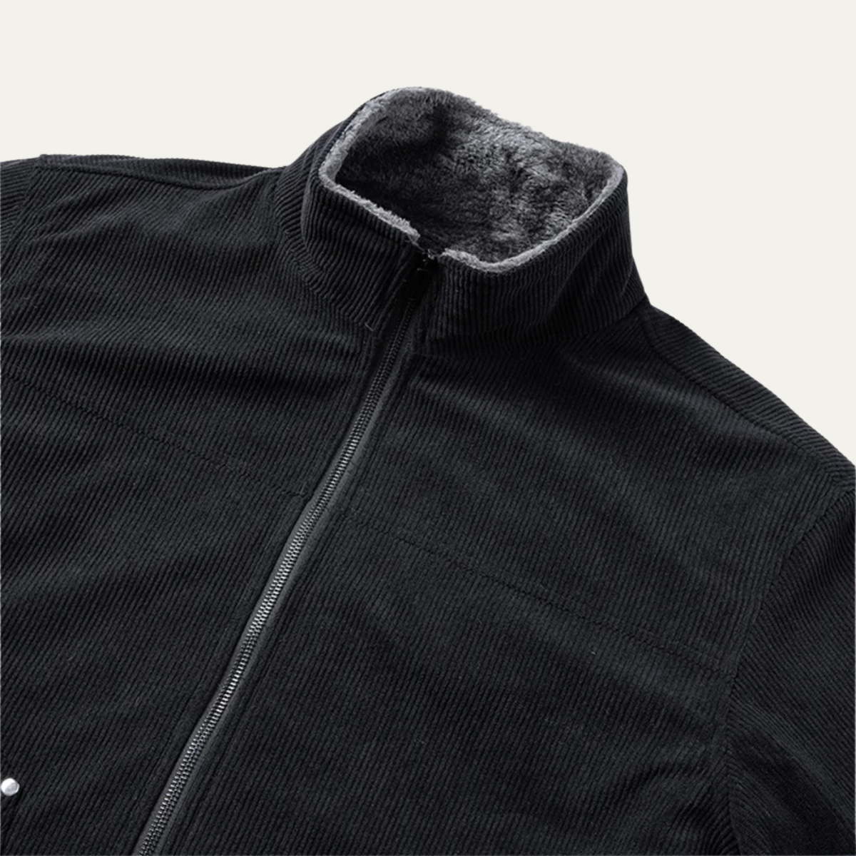 The Crosswood Men’s Corduroy Fleece Winter Zip Jacket