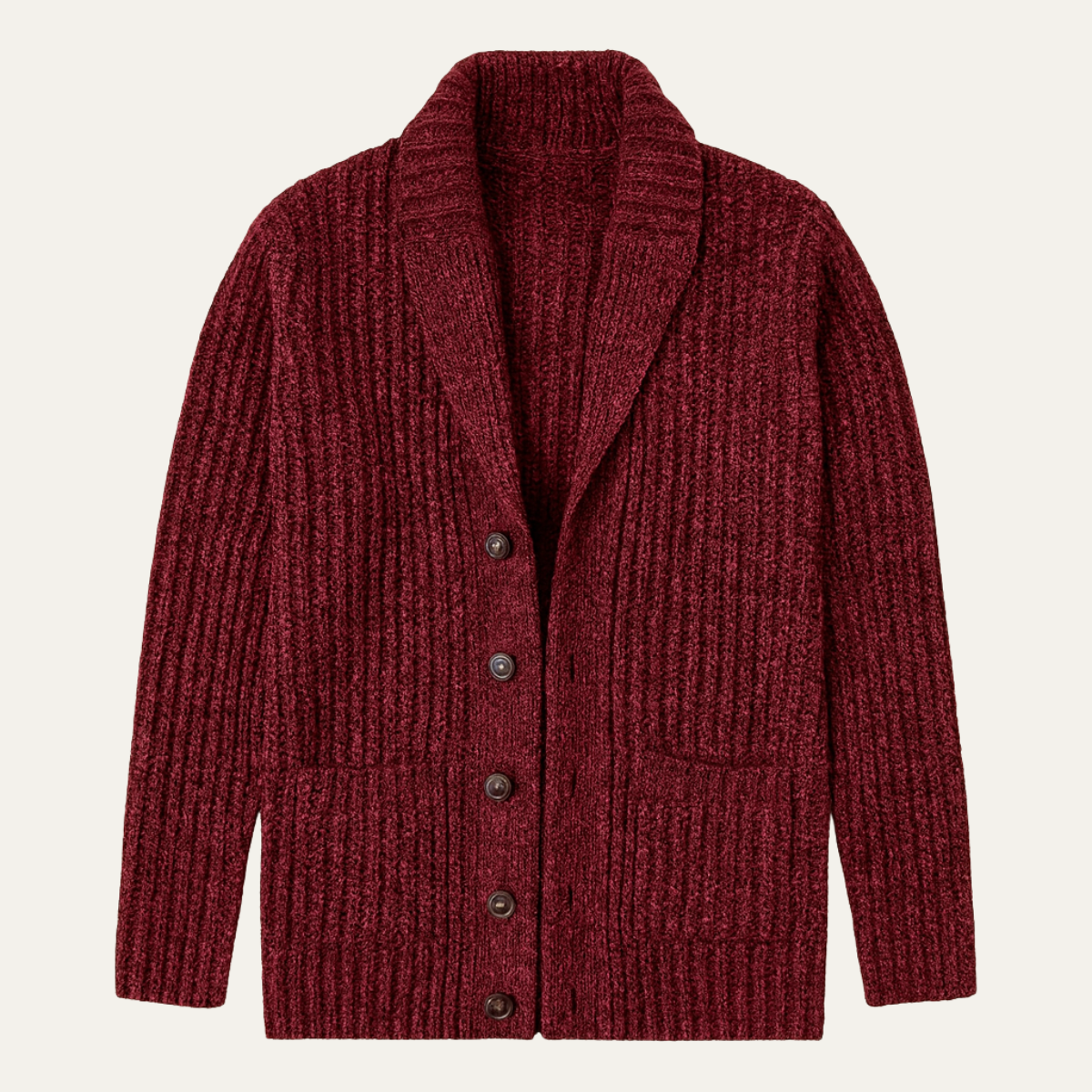 The Montpellier Men’s Chunky Knit Shawl Collar Cardigan