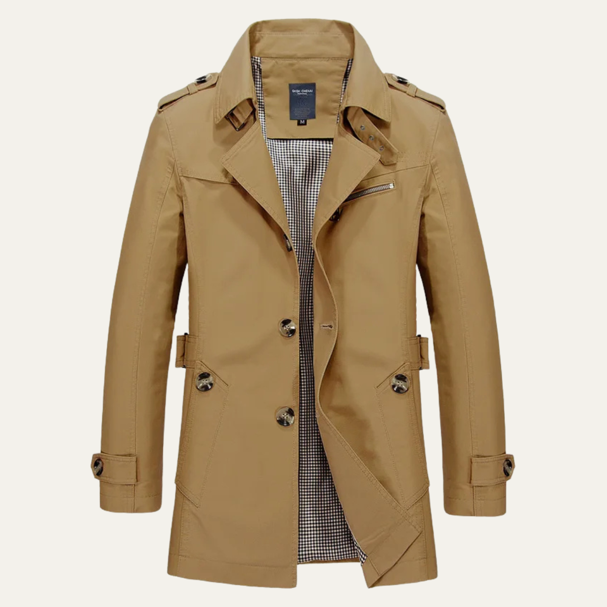 The Royalton Men's Trenchcoat – Classic Double Breasted Waterproof Overcoat