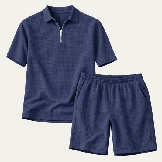 The Marston Men’s Summer Casual Set – Polo Shirt & Shorts