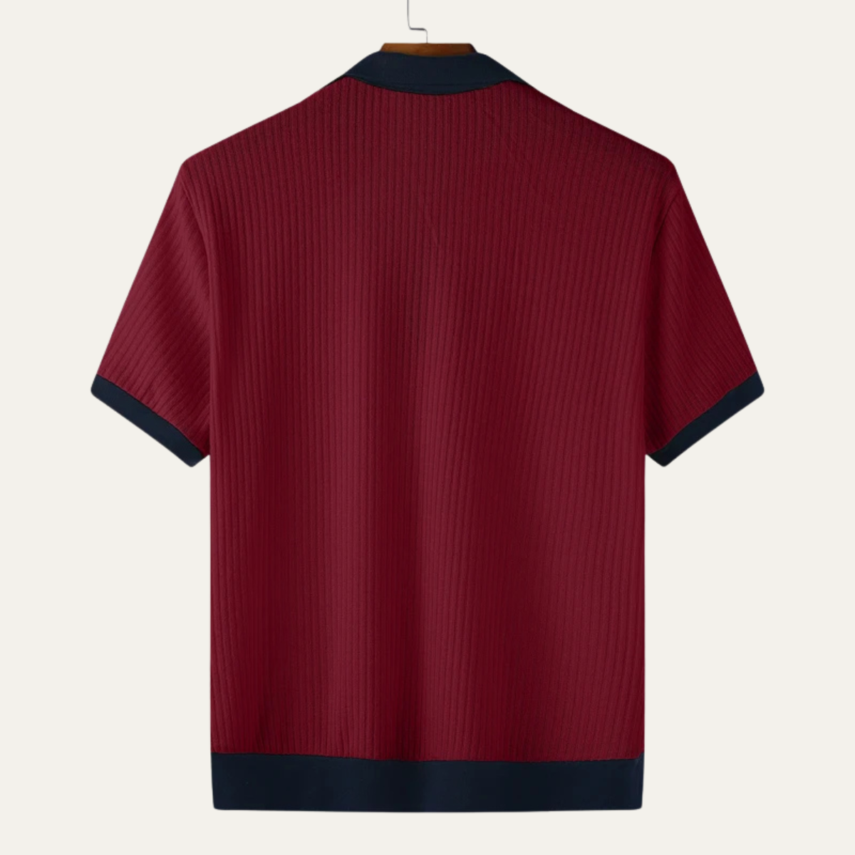 The Monferrato Men’s Patchwork Knit Polo T Shirt