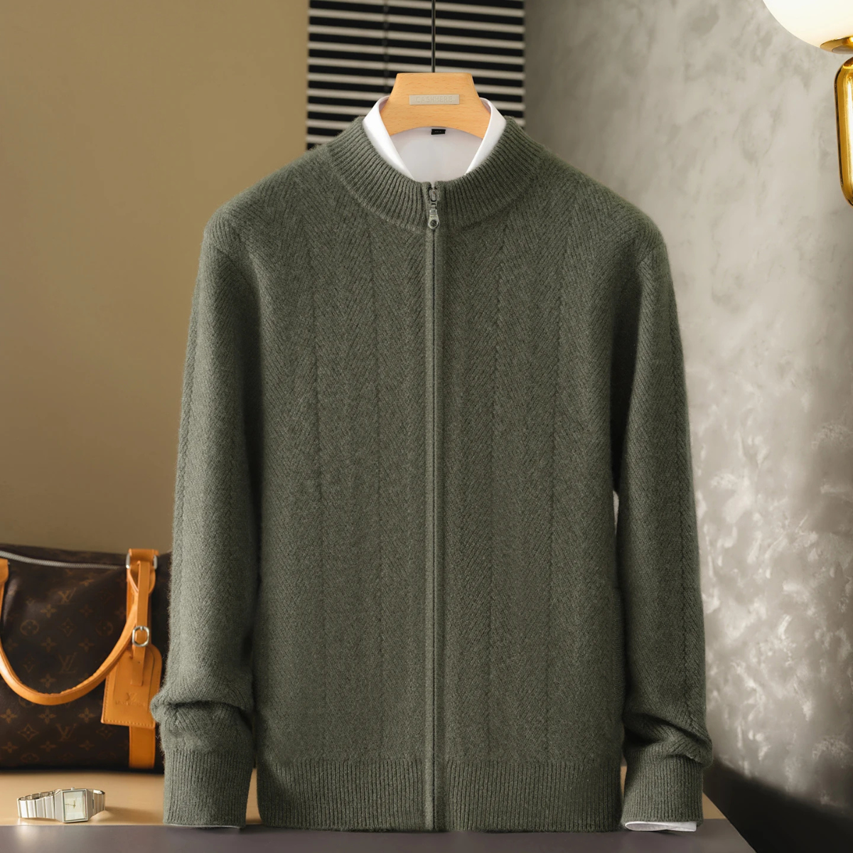 The Highmoor Cashmere Sweater – Men's 100% Soft Luxury Wool Knit Cardigan