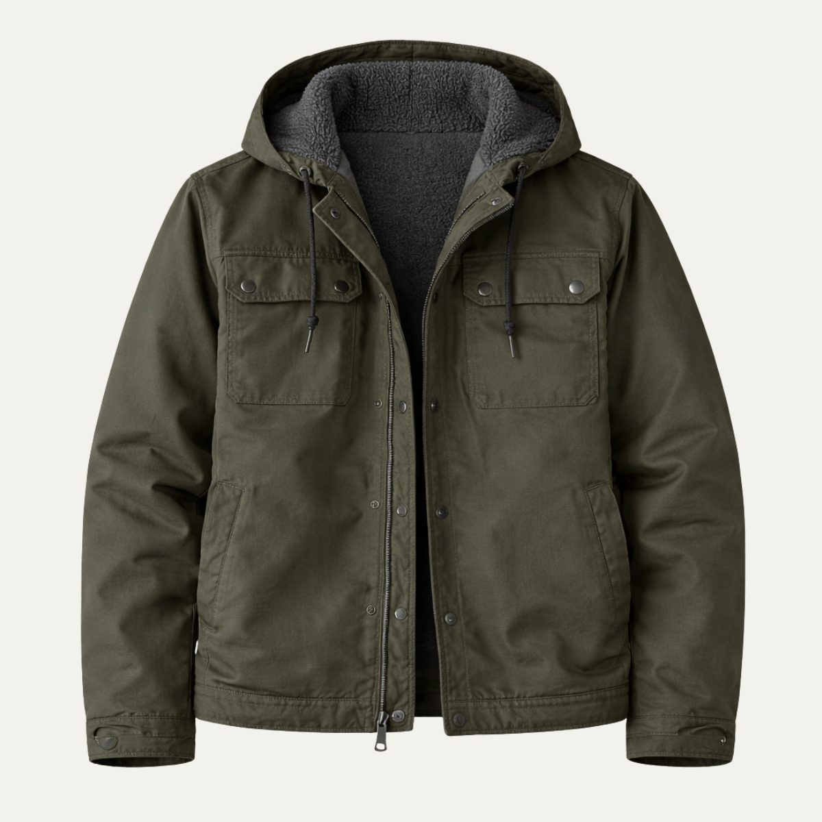 The Willowford Men’s Fleece Lined Hooded Vintage Denim Jacket