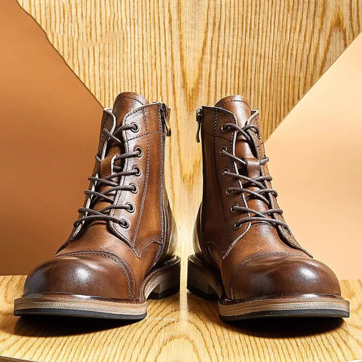 The Mantova Men's High Top Trendy Retro Leather Boots