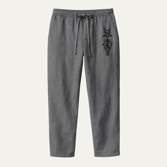 The Brookridge Men’s Trendy Relaxed Fit Linen Wide Leg Drawstring Pants
