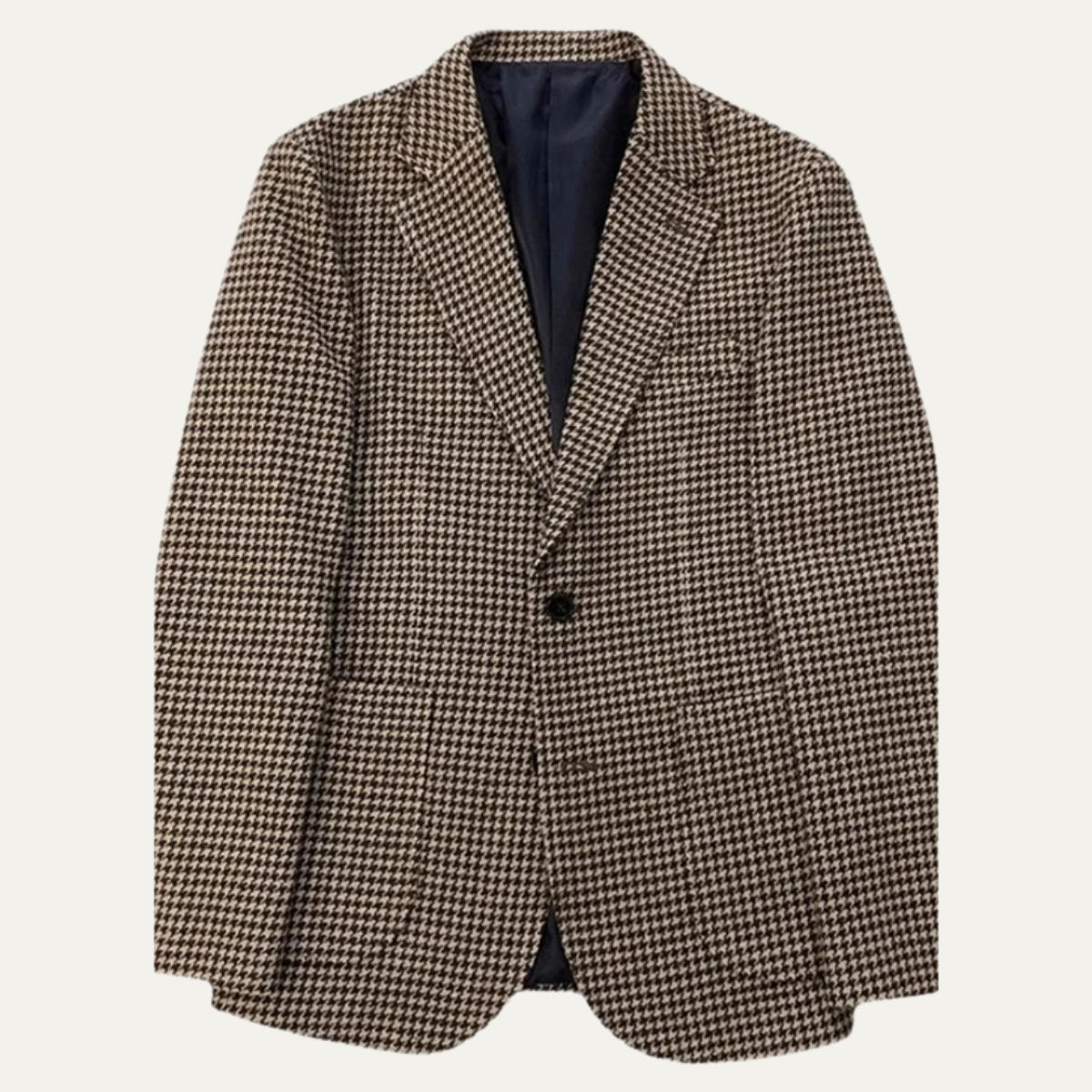 The Lezzeno Men’s Casual Retro Tweed Wool Blazer