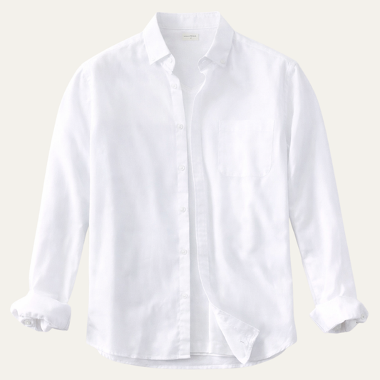 The Brookmoor Men’s Classic Linen Cotton Button Up Shirt