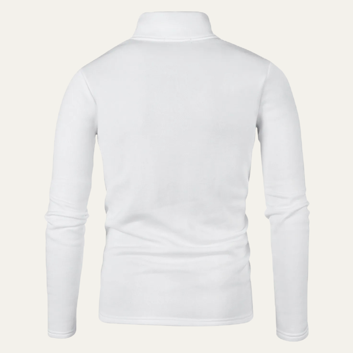 The Fuerteventura Solid Color Turtleneck Zip Up Winter Thick Pullover