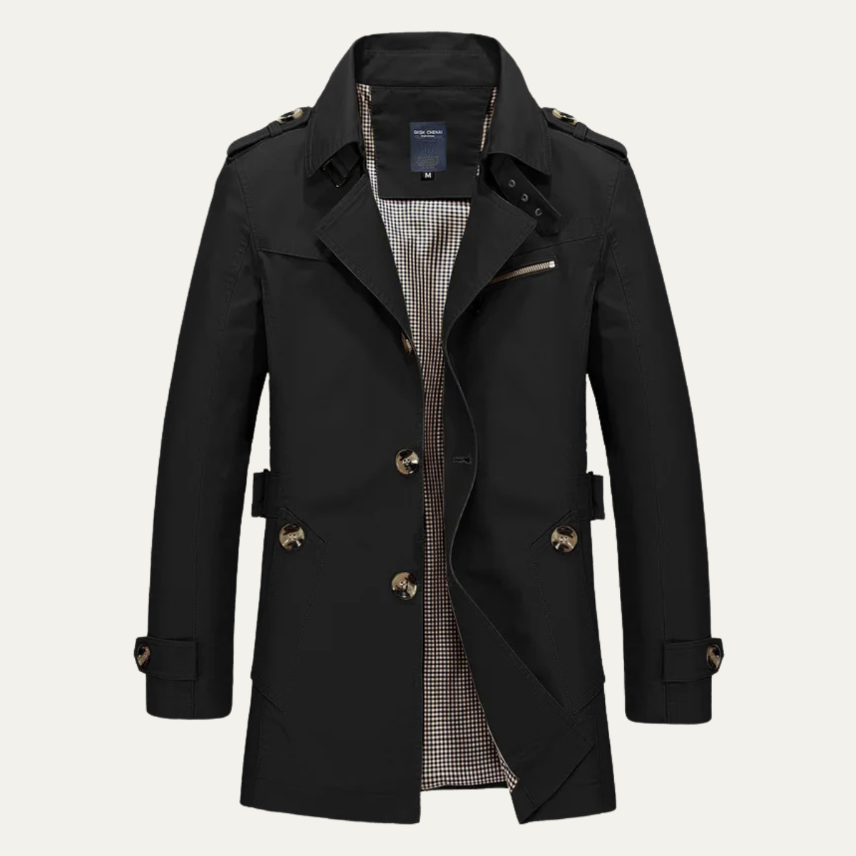 The Royalton Men's Trenchcoat – Classic Double Breasted Waterproof Overcoat
