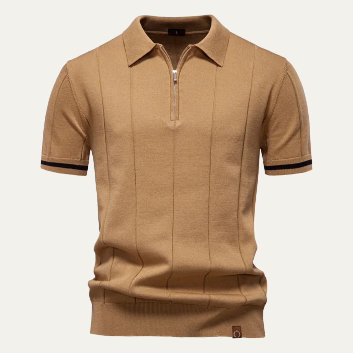 The Rockwell Men’s Cotton Casual Zip Polo Shirt