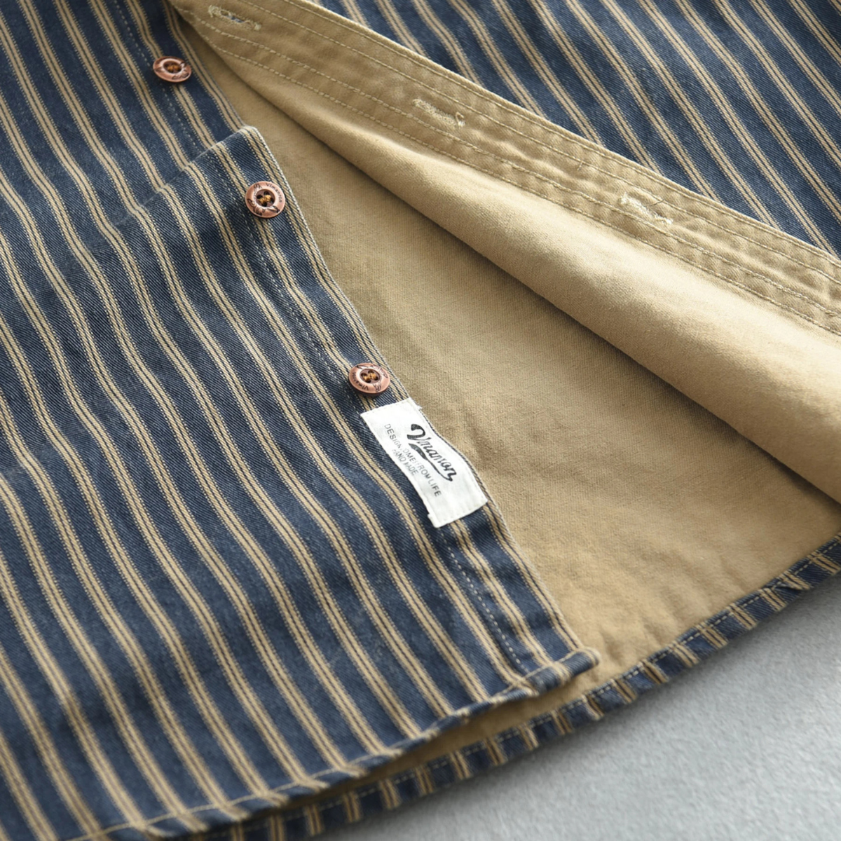 The Brookland Men’s Classic Striped Casual Button Down Shirt