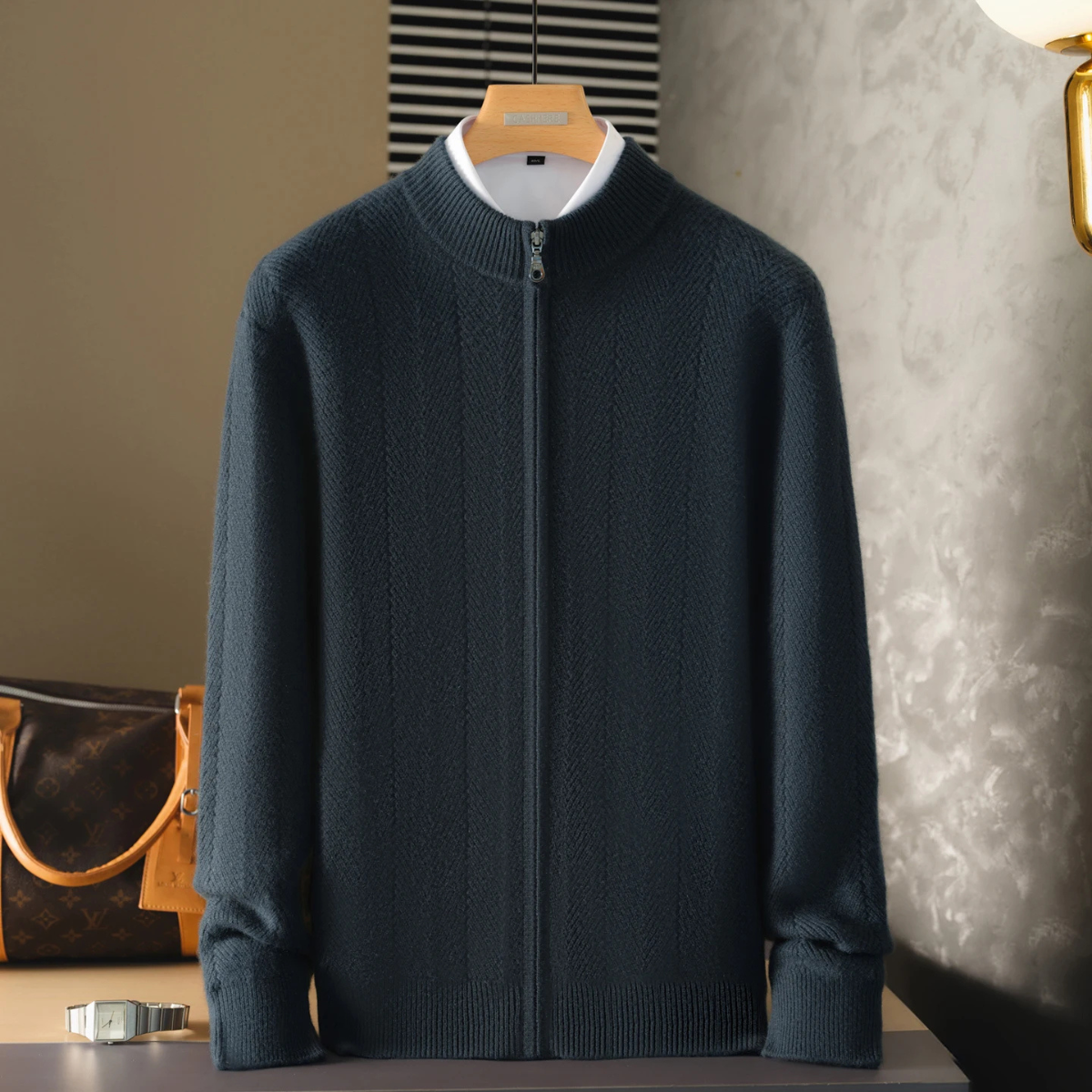 The Highmoor Cashmere Sweater – Men's 100% Soft Luxury Wool Knit Cardigan