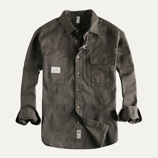 The Cremona Men’s Retro Utility Button Down Shirt Jacket