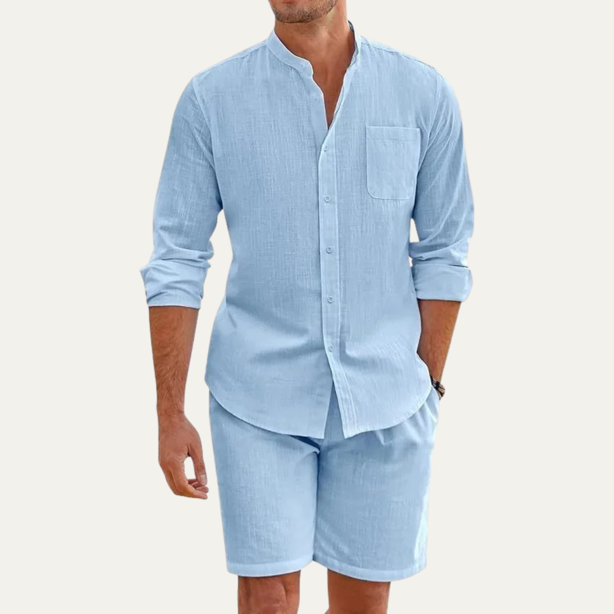 The Nottingham Men’s Lightweight Two Piece Summer Set – Cotton Beach Outfit