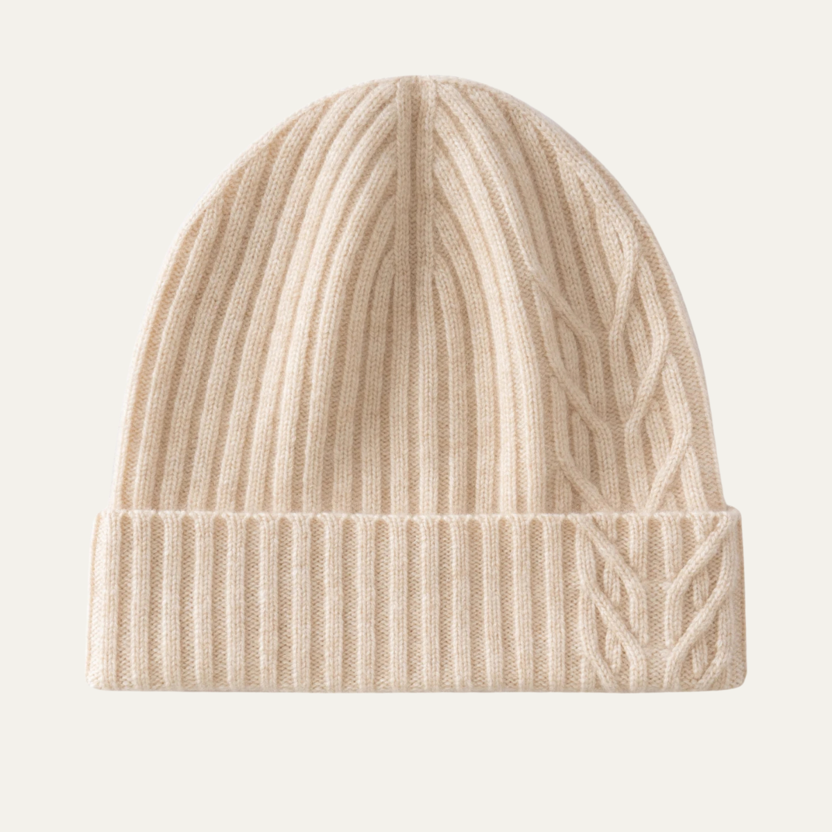 The Wentworth Men's Luxury Ribbed Knit Cashmere Beanie