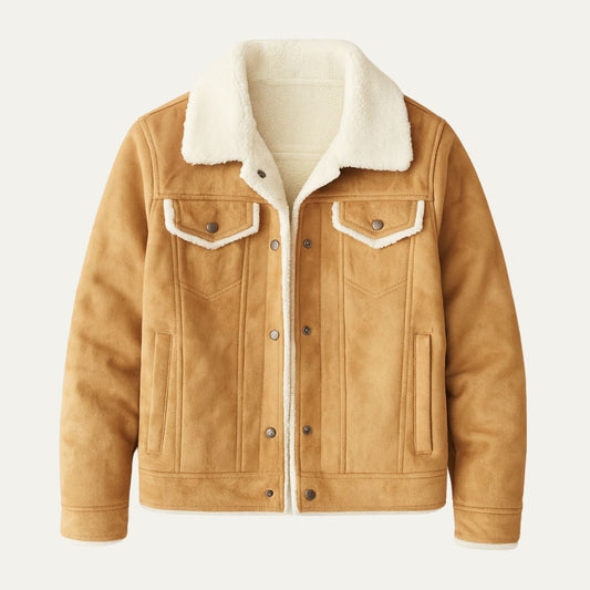 The Quebec Fleece Lined Suede Faux Leather Jacket for Men
