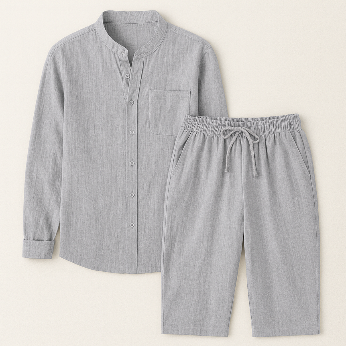 The Nottingham Men’s Lightweight Two Piece Summer Set – Cotton Beach Outfit