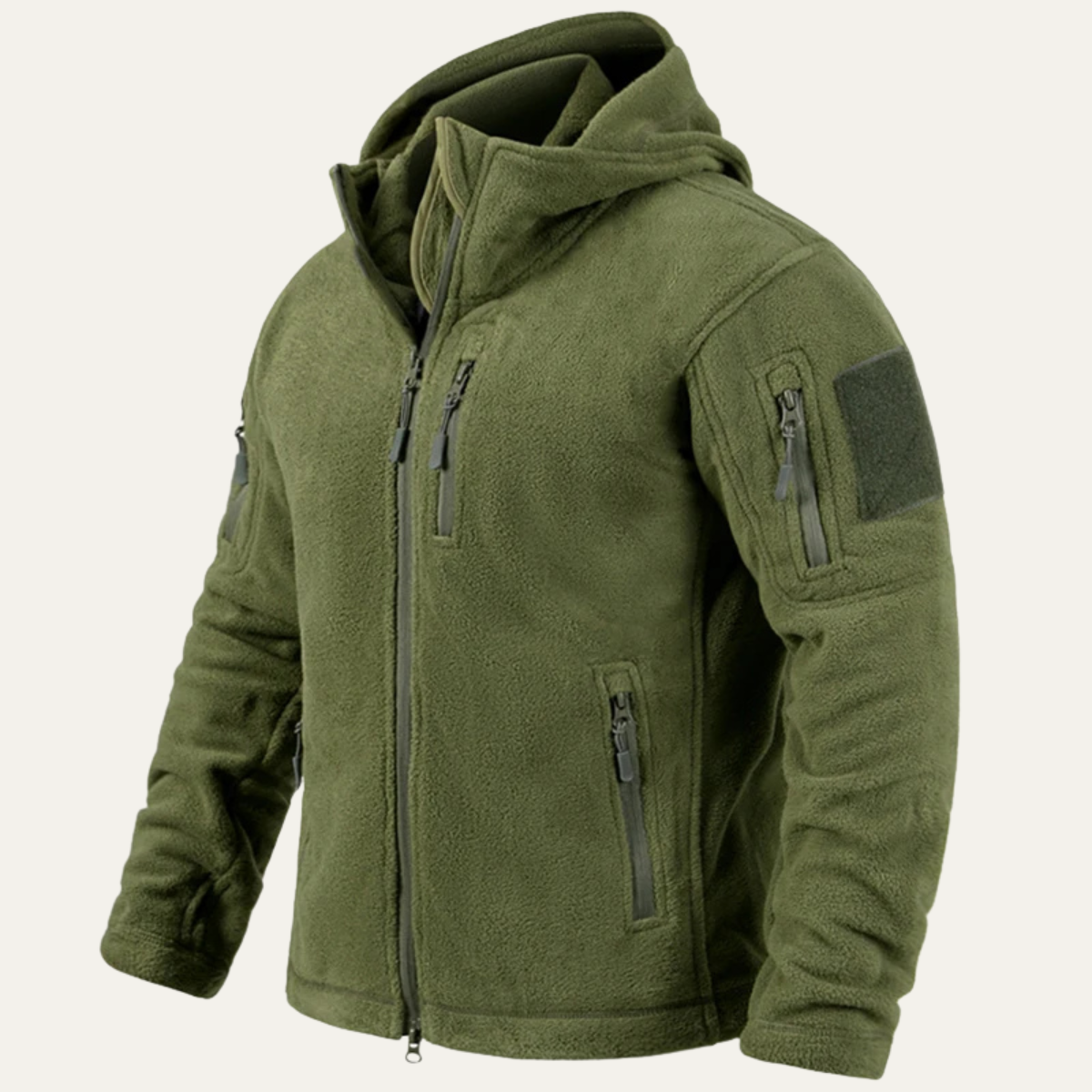 Men's Fleece Jacket Navy Hooded Tactical