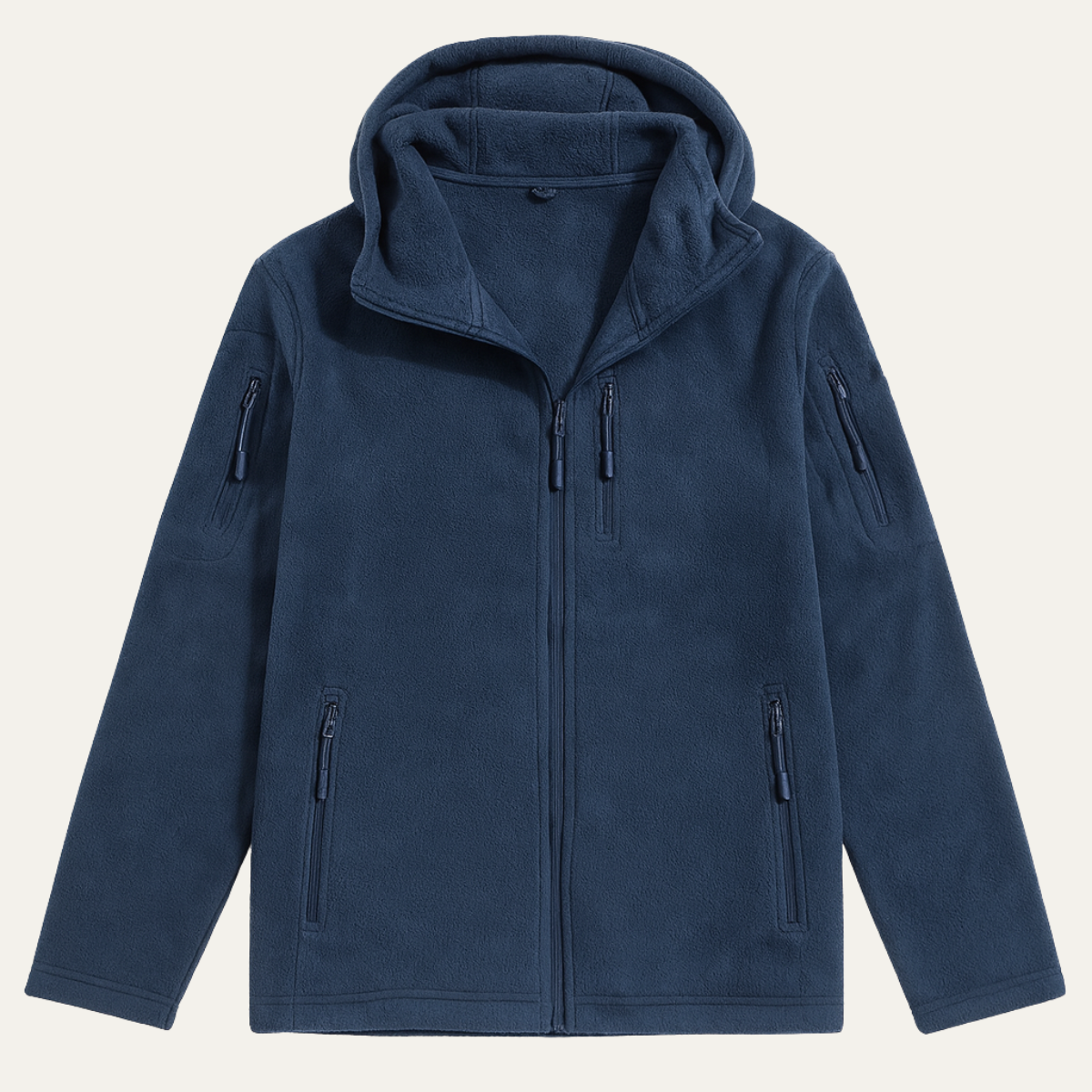 Men's Fleece Jacket Navy Hooded Tactical