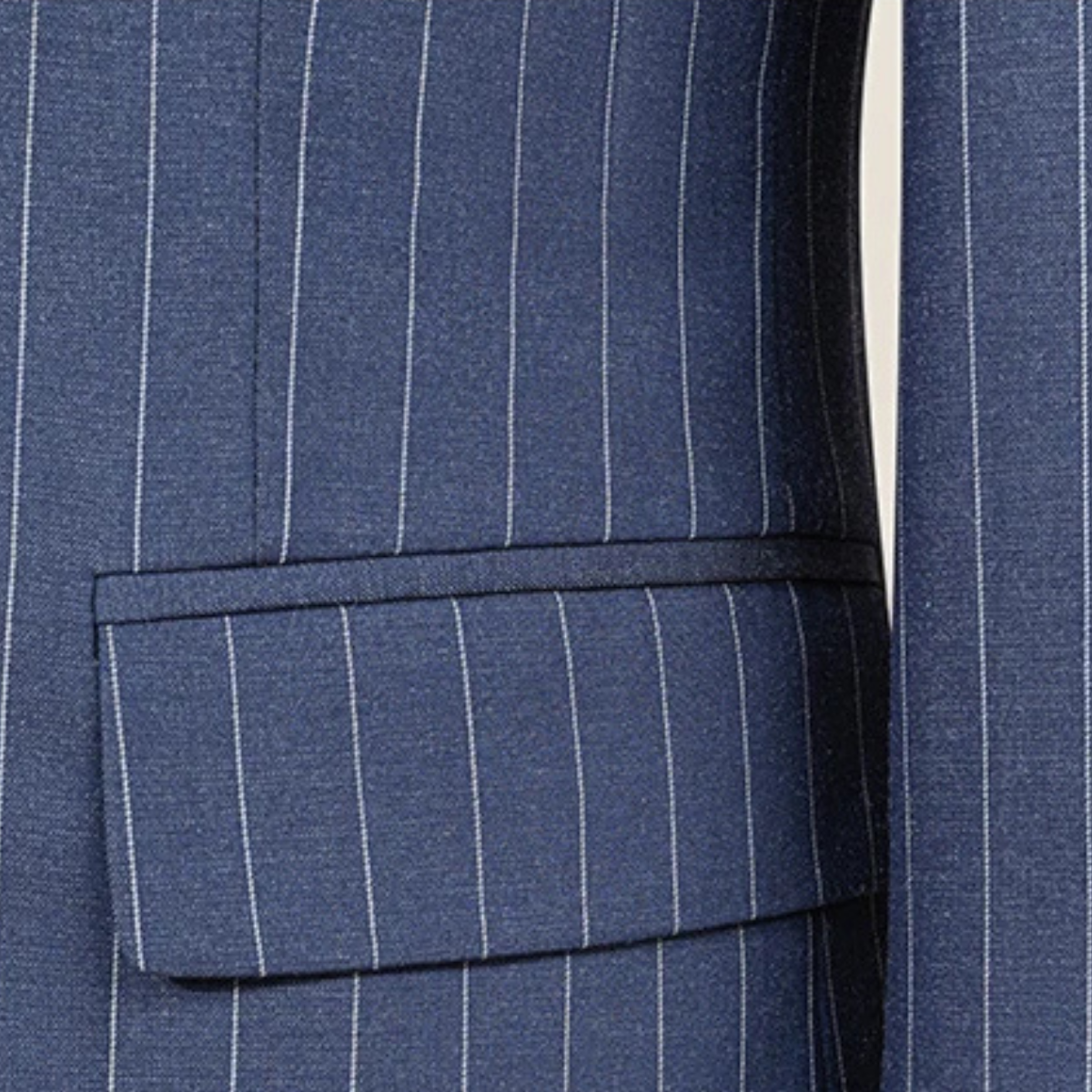 The Belleford Men’s Classic Pinstripe Suit – Elegant Double Breasted 2 Piece