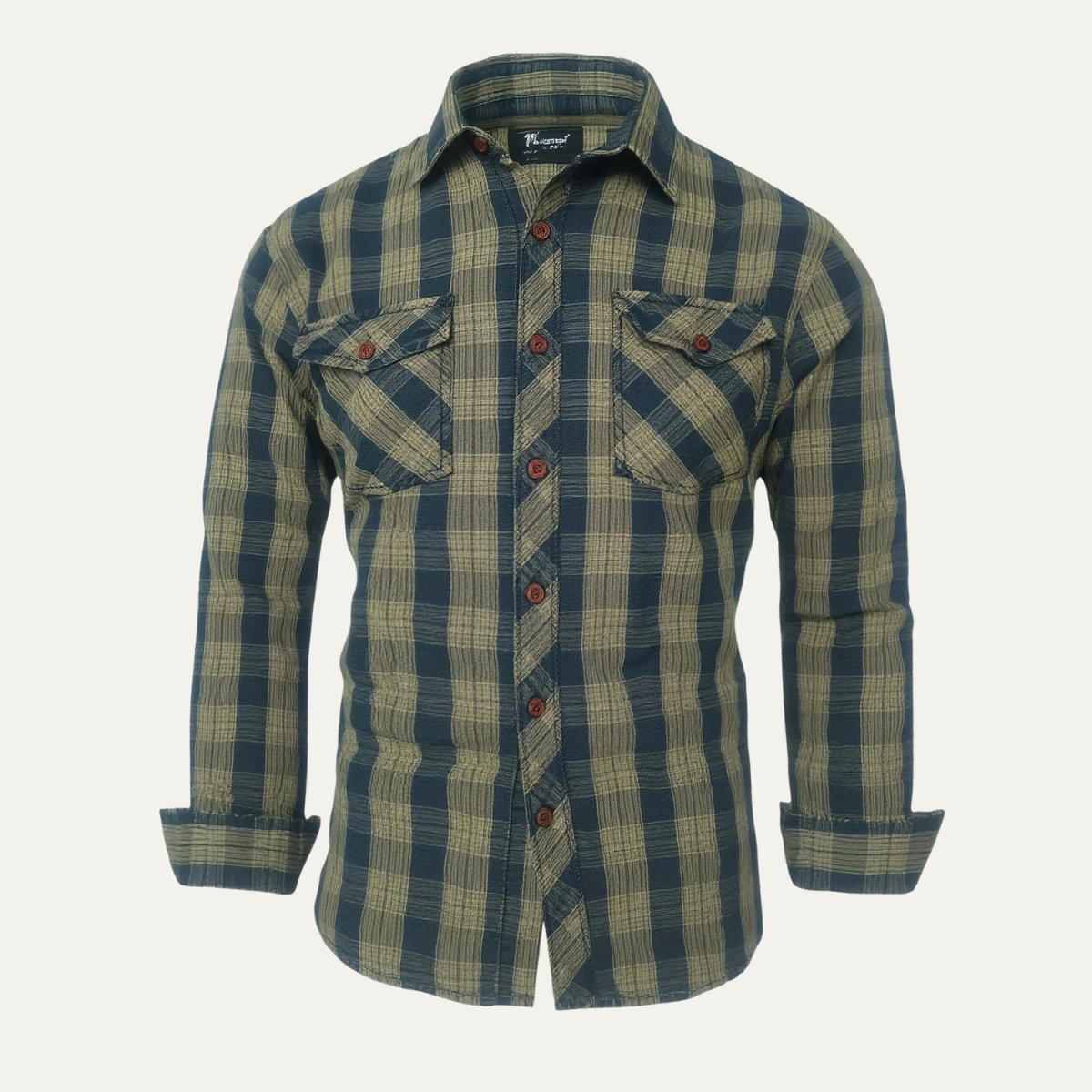 The Hawthorne Creek Men’s Vintage Plaid Denim Shirt Jacket