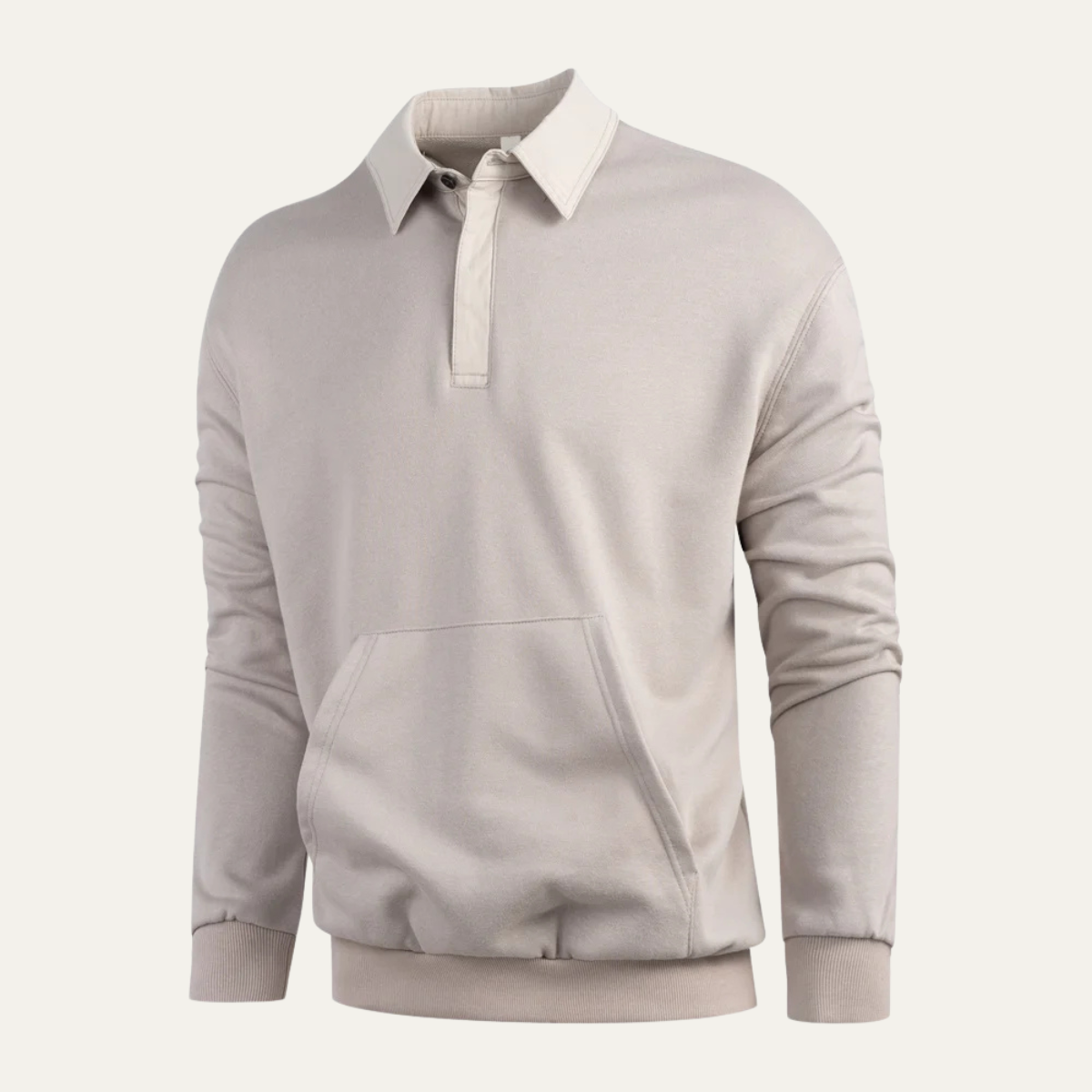 The Ayr Men's Casual Polo Sweatshirt with Front Pocket