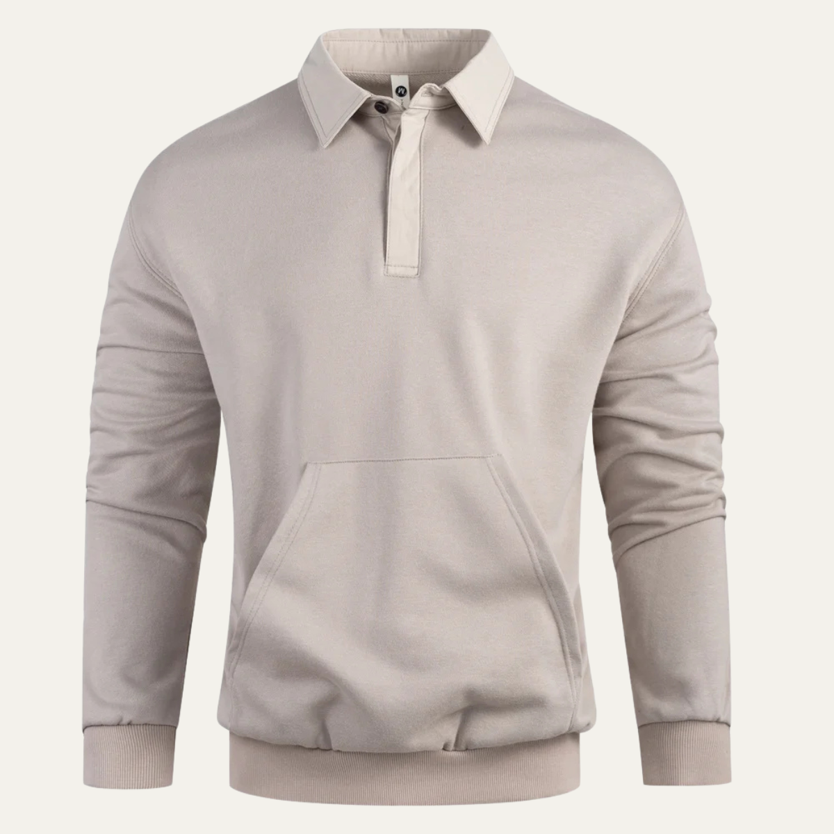 The Ayr Men's Casual Polo Sweatshirt with Front Pocket