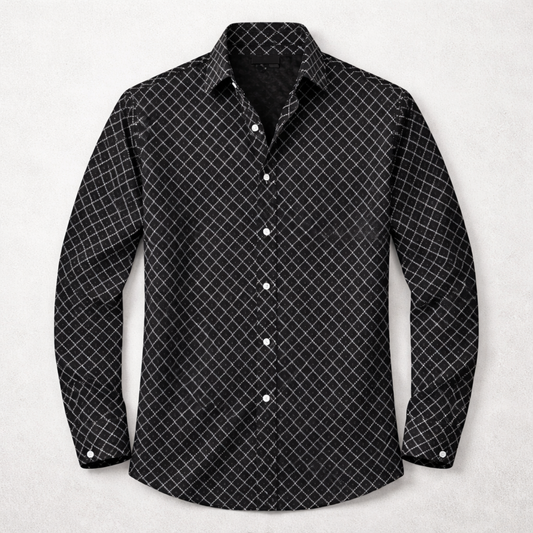 The Merano Men’s Geometric Print Button Down Shirt