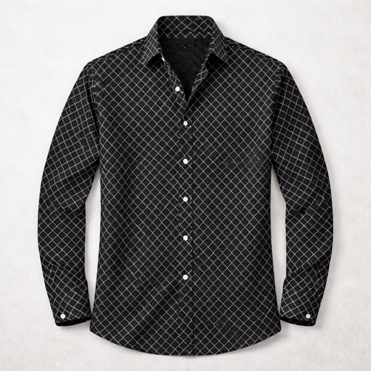 The Merano Men’s Geometric Print Button Down Shirt