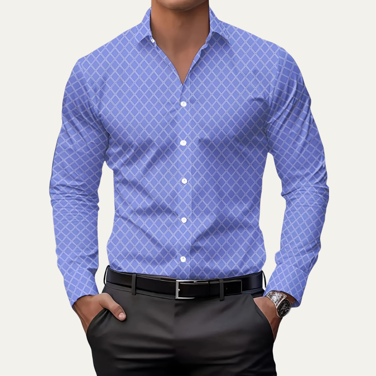 The Ravello Men’s Geometric Print Slim Fit Shirt