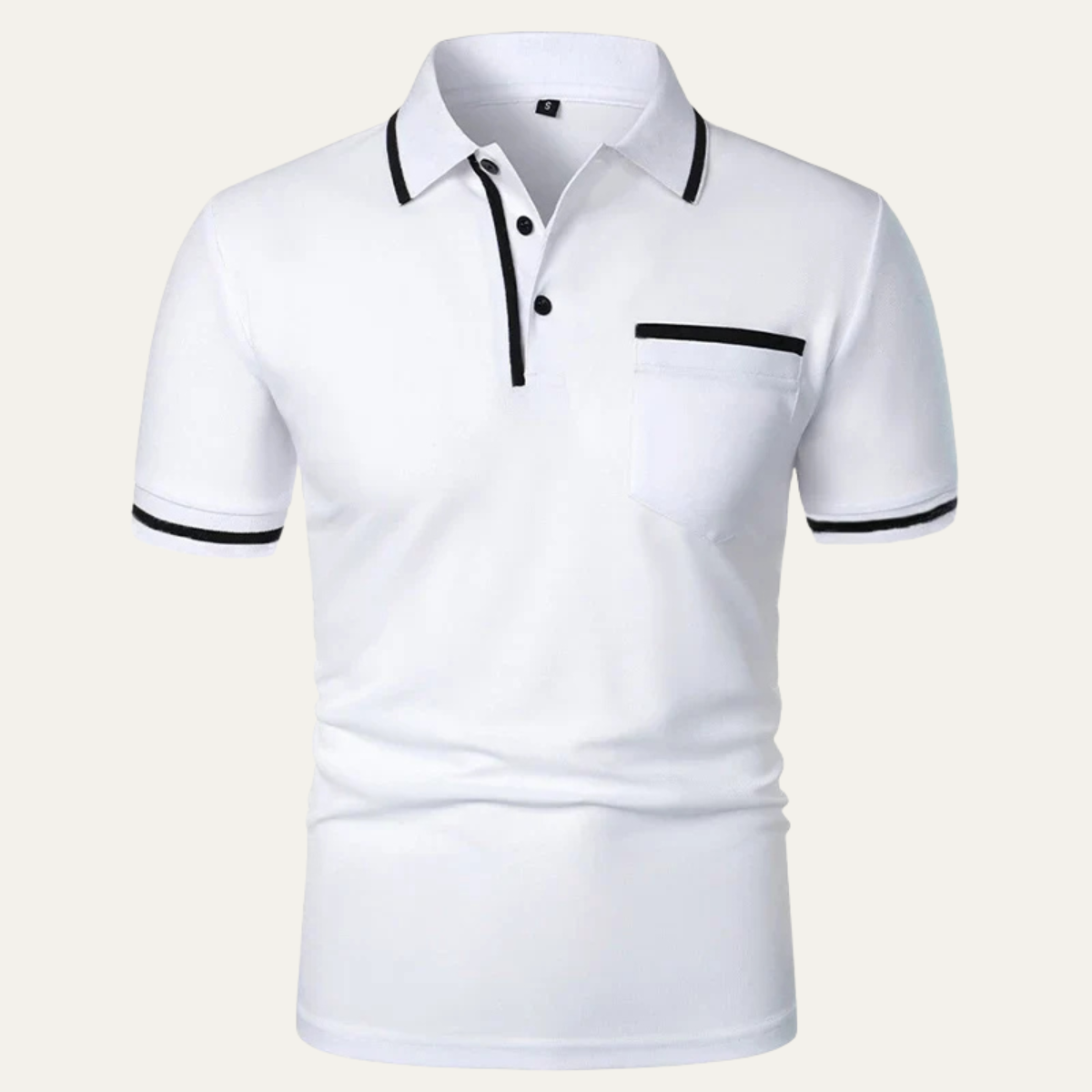 The Ridgefield Men’s Classic Cotton Polo Shirt with Contrast Trim