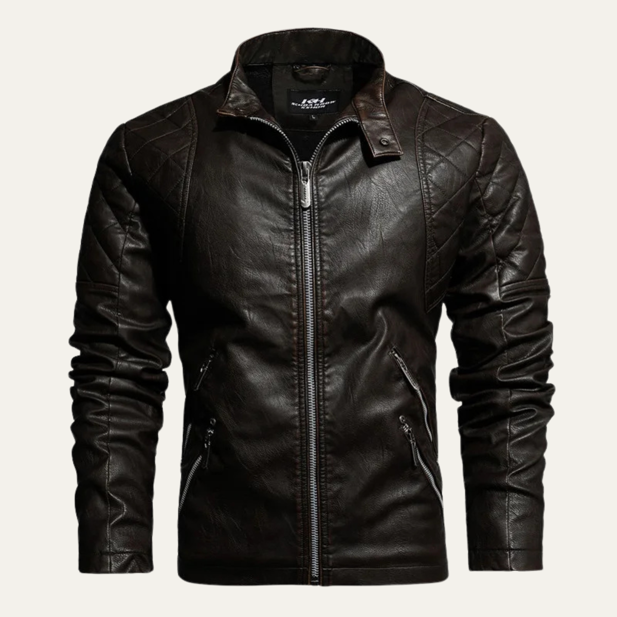 The Broadmoor Men’s Slim Fit Stylish Biker Leather Jacket