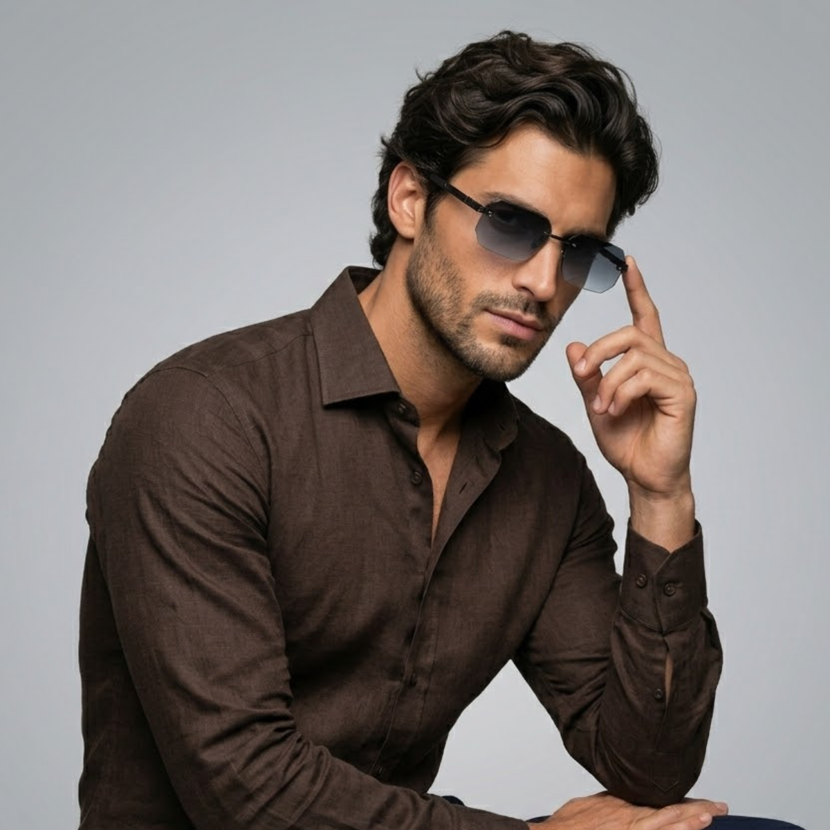 The Montclair Men's Vintage Rimless Sunglasses