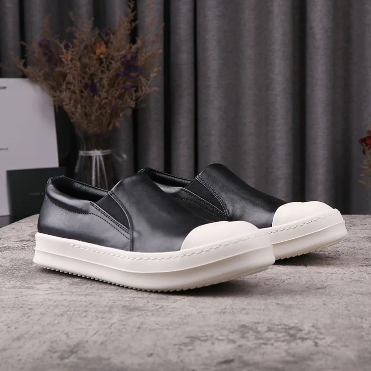 The Foxridge Men’s Luxury Faux Leather Summer Sneakers
