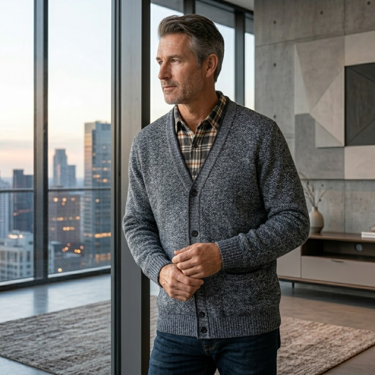 The Inverness Men's Classic Soft Knit Button Cardigan
