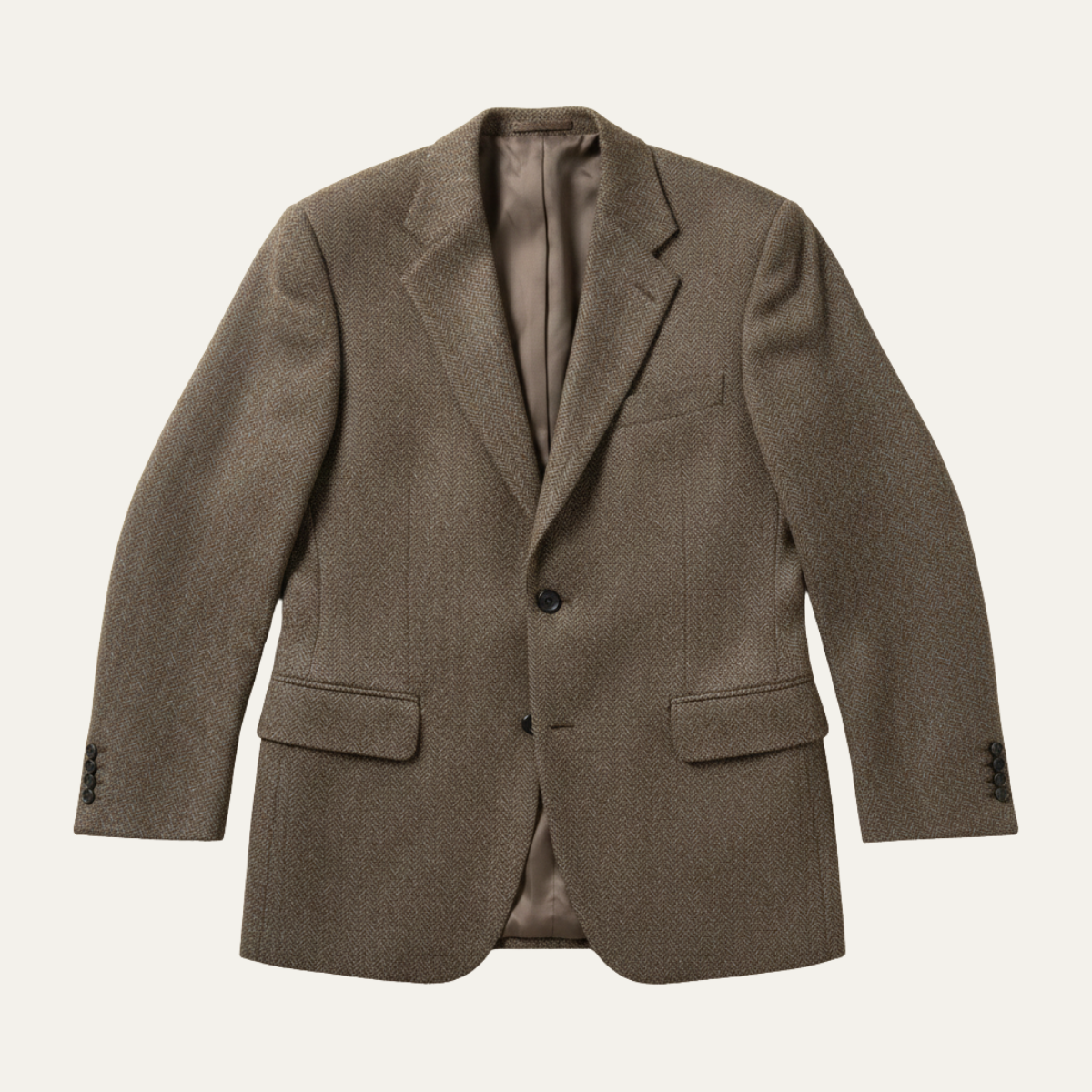 The Venice Men’s Luxury Tailored Tweed Fishbone Blazer Jacket