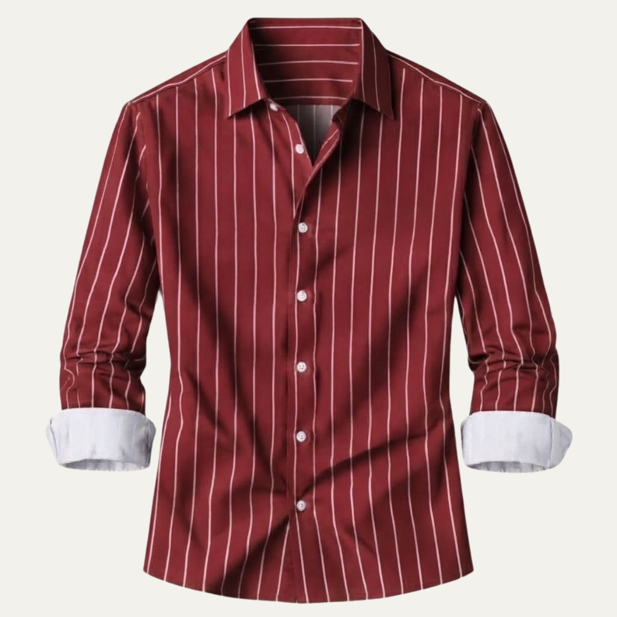 The Bolzano Men’s Trendy Button Down Striped Dress Shirt
