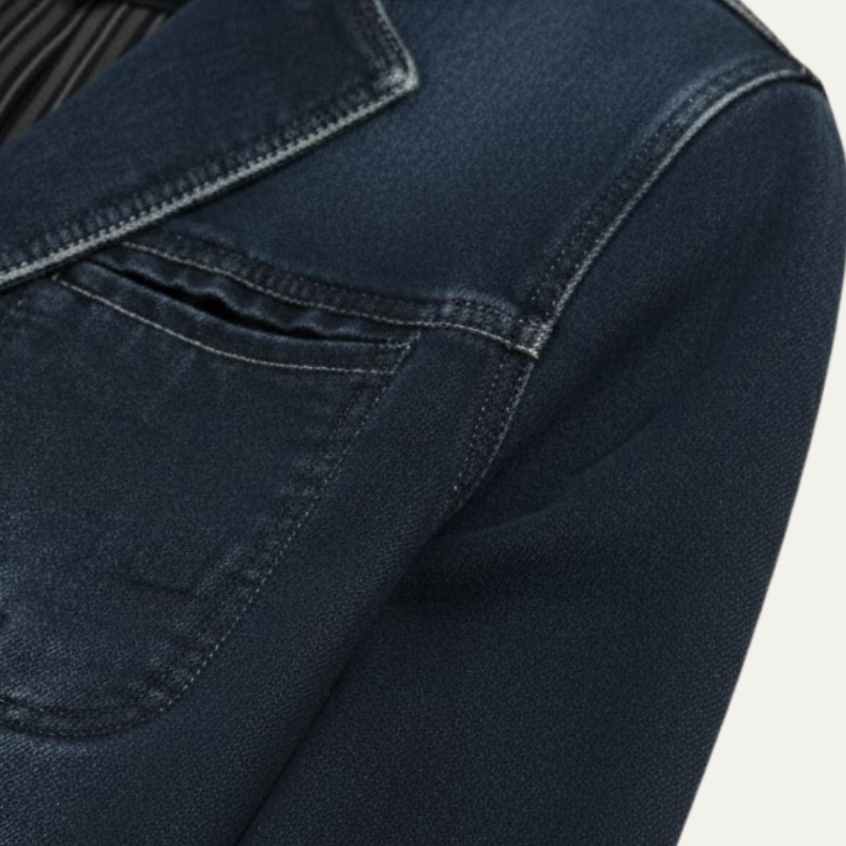 The Maplecrest Men’s Washed Vintage Denim Blazer Jacket